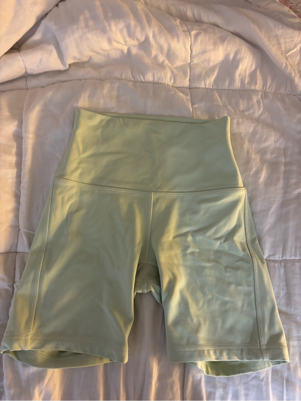 lululemon athletica High-Rise Bike Shorts in Pale Green